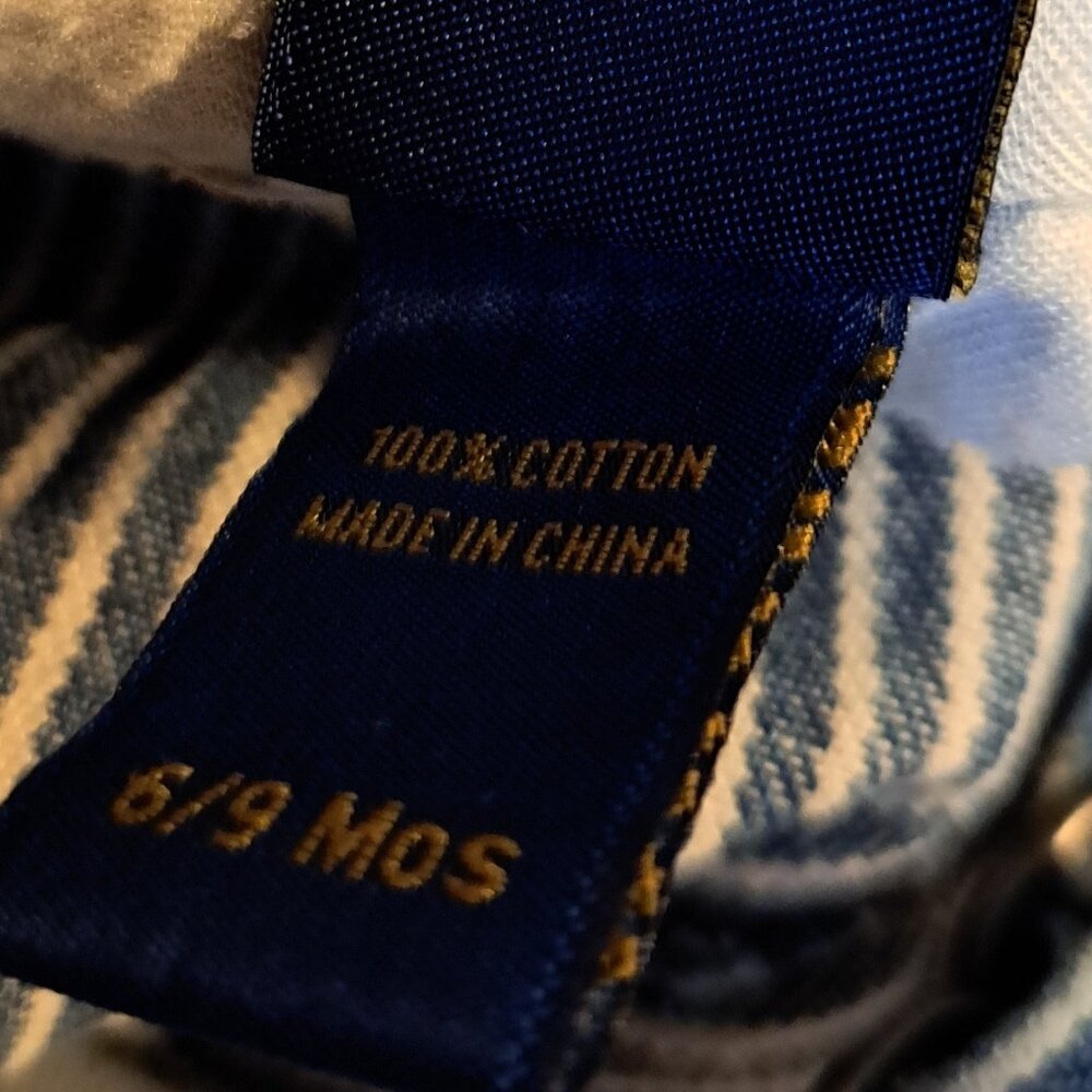 OshKosh B’Gosh Vestbak Striped Denim Railroad Engineer Bib Overalls W/Snap Legs - Picture 9 of 9